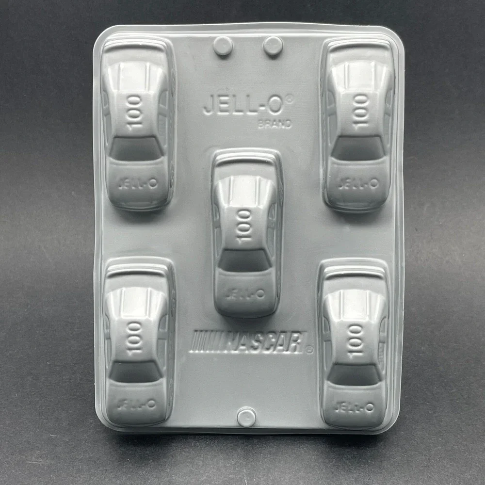 Jell-O NASCAR Jigglers Shots Molds Makes 5 Cars Gray Plastic 1/64 Scale (3
